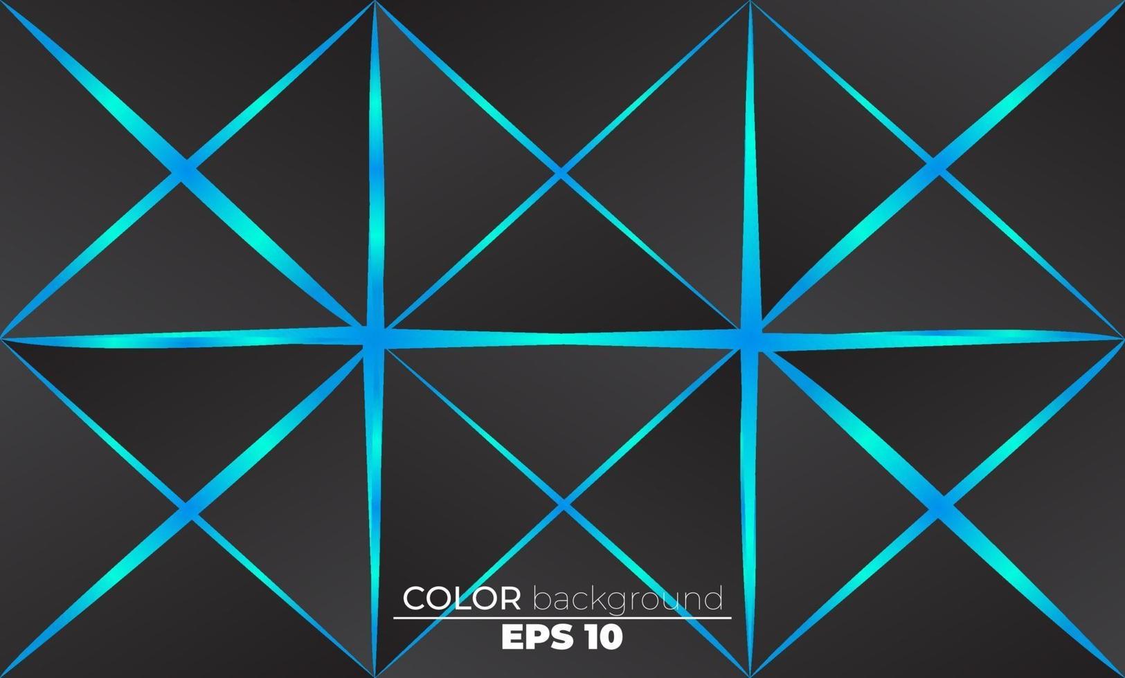 fond de formes polygonales low poly triangles mosaïque néon noir et bleu vecteur
