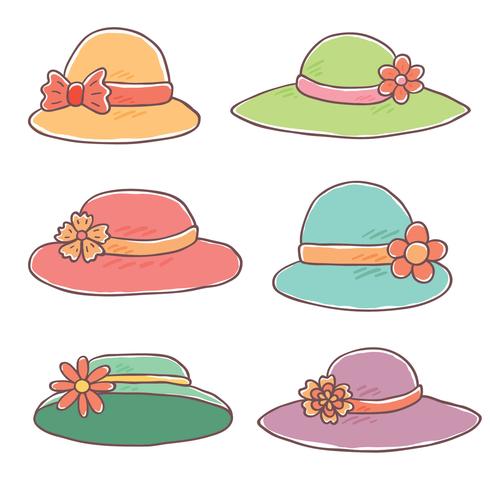 Vecteur dessiné à la main Kentucky Derby Hats