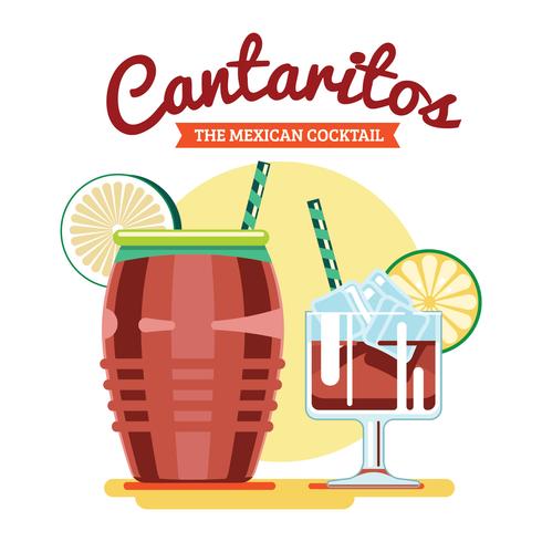 Cocktail Mexicain Cantaritos vecteur