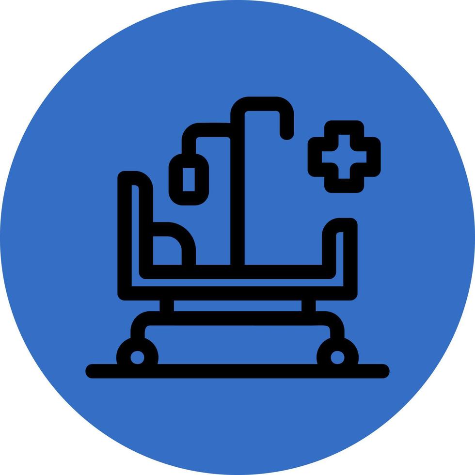 conception d'icône de vecteur de lit d'hôpital