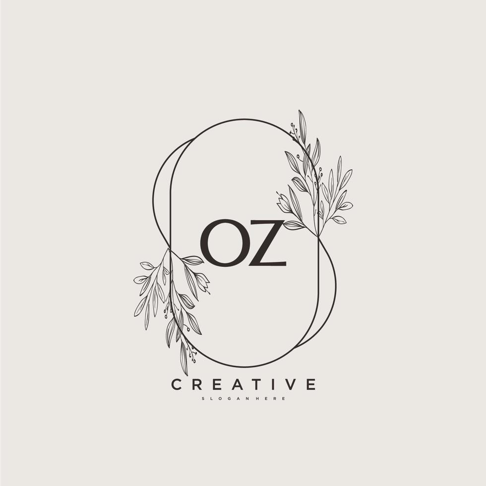 oz beauté vecteur initiale logo art, écriture logo de initiale signature, mariage, mode, bijoux, boutique, floral et botanique avec Créatif modèle pour tout entreprise ou entreprise.