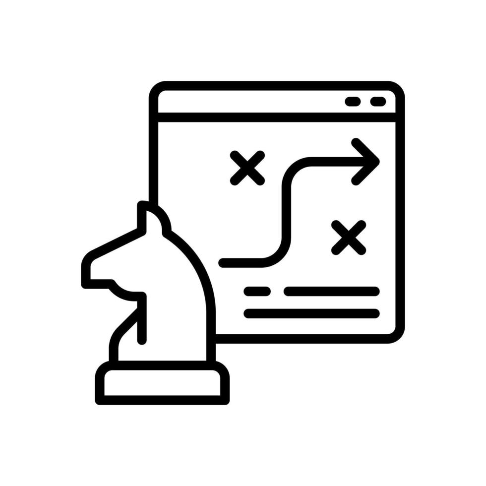 icône de stratégie pour la conception, le logo, l'application, l'interface utilisateur de votre site Web. vecteur