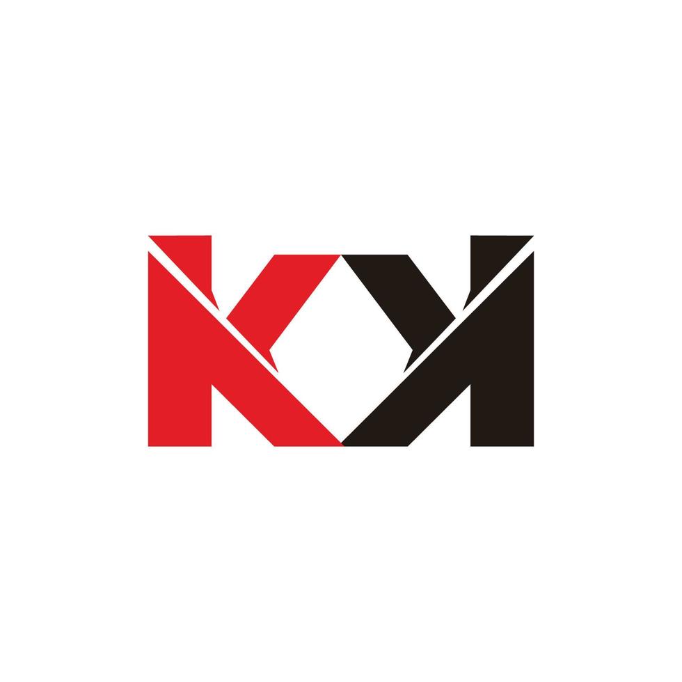 lettre kk Facile géométrique coloré logo vecteur