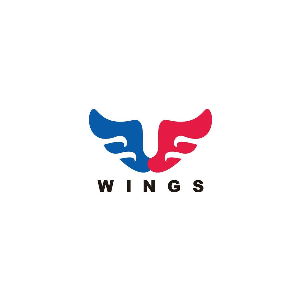 lettre v coloré ailes mouche symbole logo vecteur