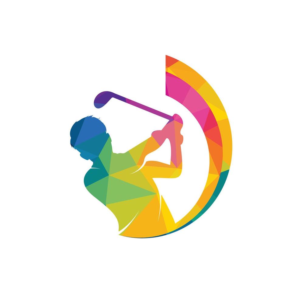 le golf club vecteur logo conception. le golf joueur les coups Balle inspiration logo conception