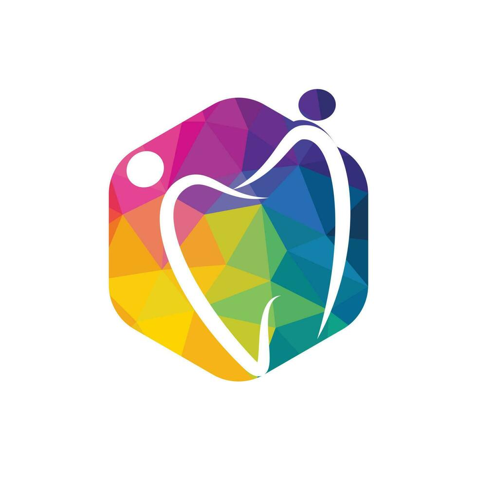 famille dentaire médical clinique logo conception. abstrait Humain et dent vecteur logo conception.