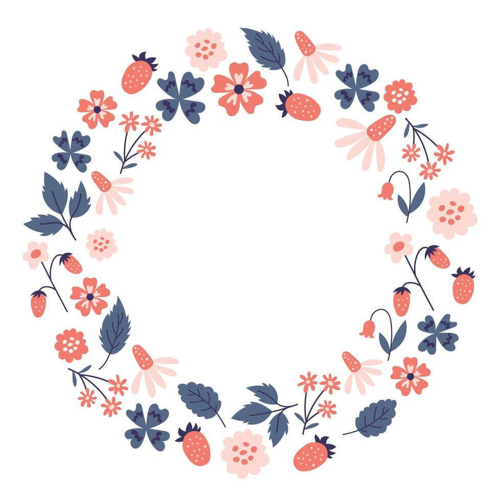 mignonne floral couronne vecteur illustration