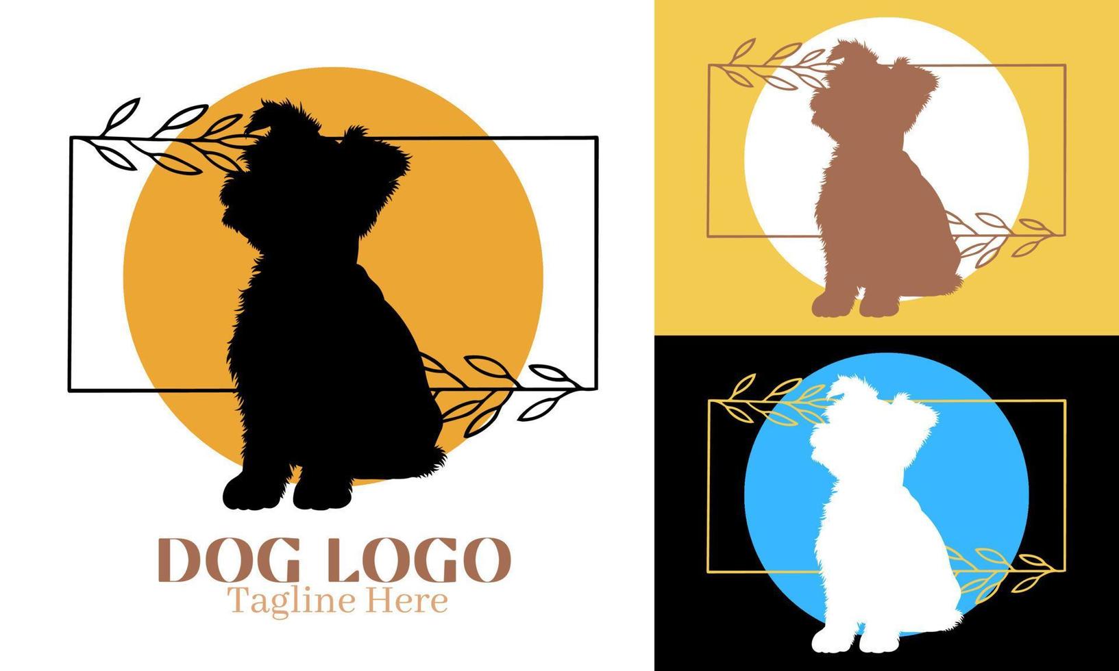 caniche logo vecteur conception illustration. chien logos concept