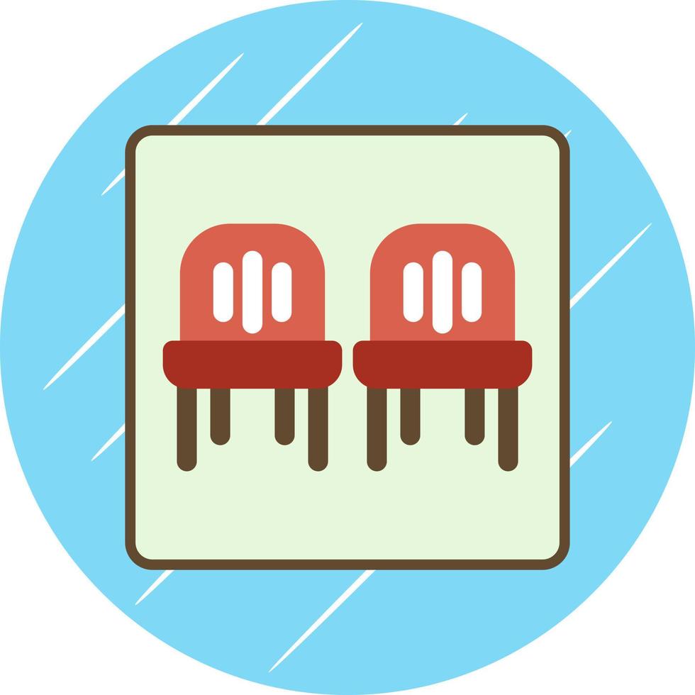 conception d'icône de vecteur de salle d'attente