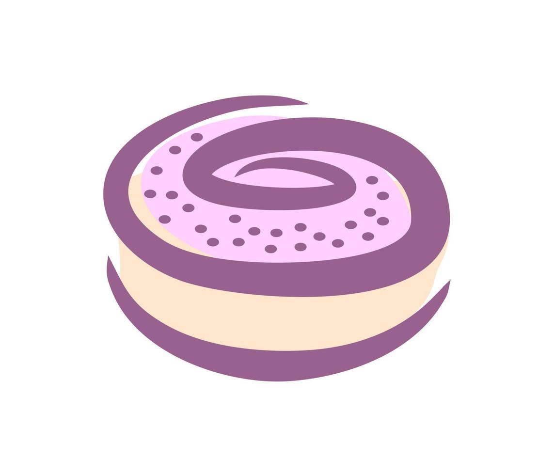 Donut logo isoler. Donut Couleur illustration. boulangerie, boulangerie, boulangerie produit. vecteur