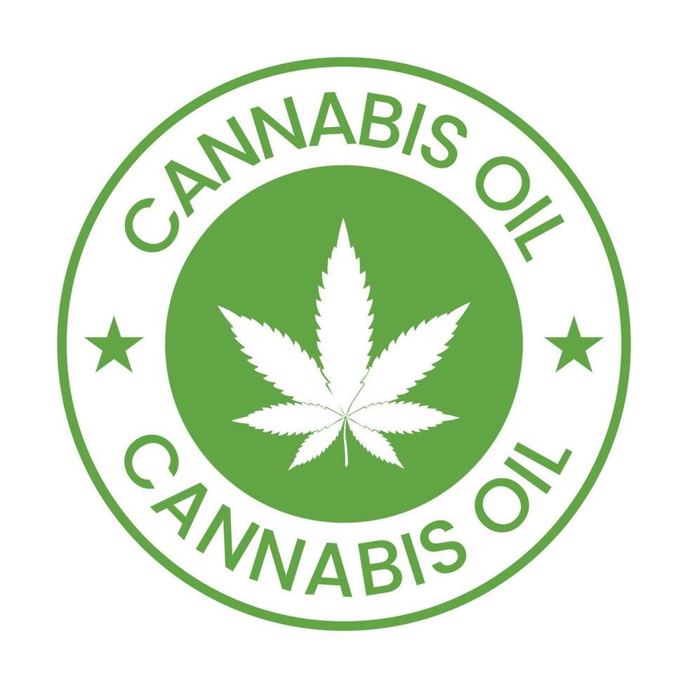 cannabis pétrole badge étiquette icône vecteur, cbd pétrole étiqueter, chanvre huile, marijuana feuille, joint icône conception vecteur