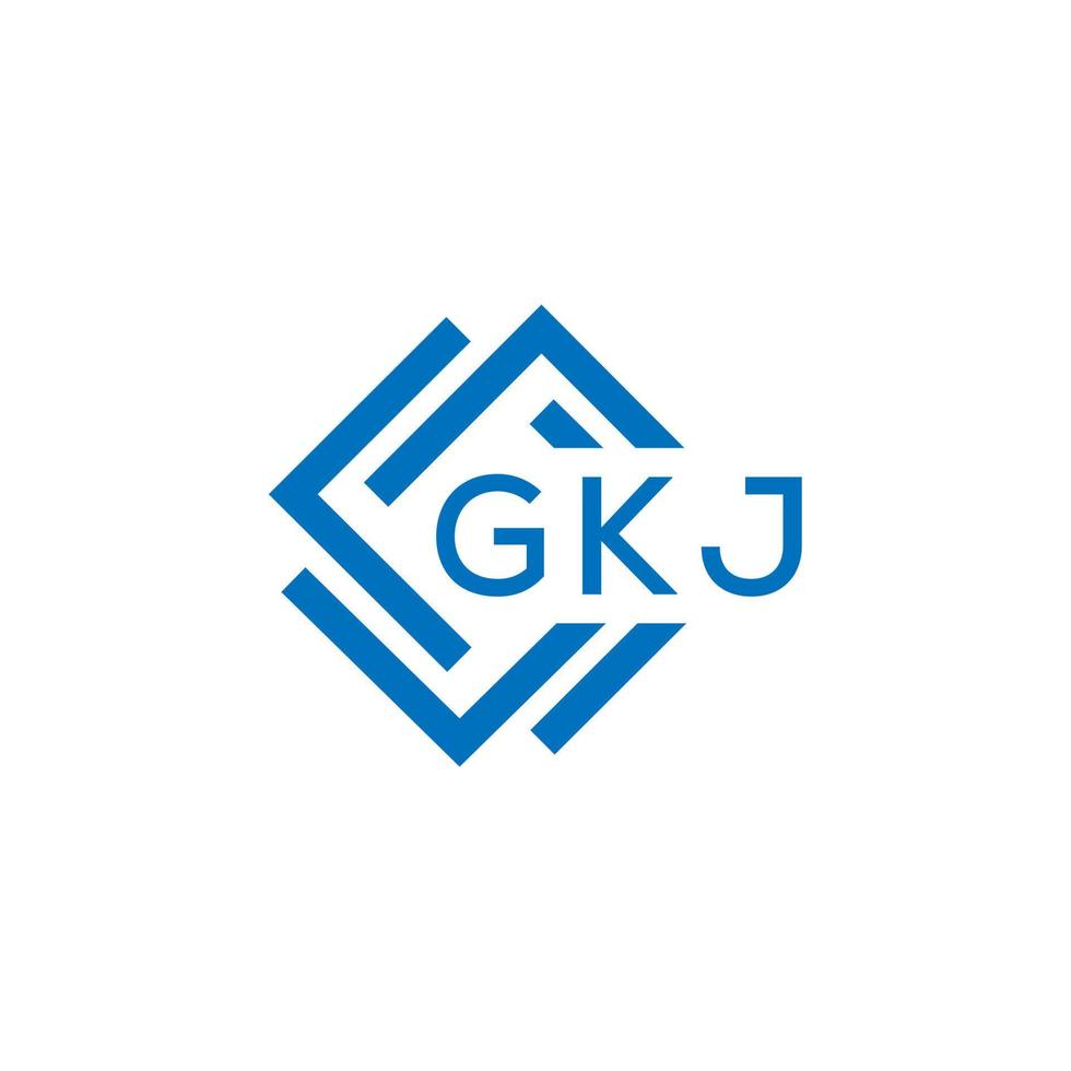 gkj lettre logo conception sur blanc Contexte. gkj Créatif cercle lettre logo concept. gkj lettre conception. vecteur