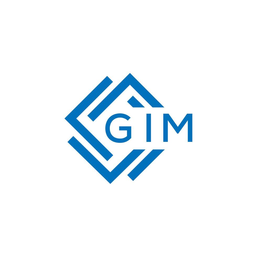 gim lettre logo conception sur blanc Contexte. gim Créatif cercle lettre logo concept. gim lettre conception. vecteur