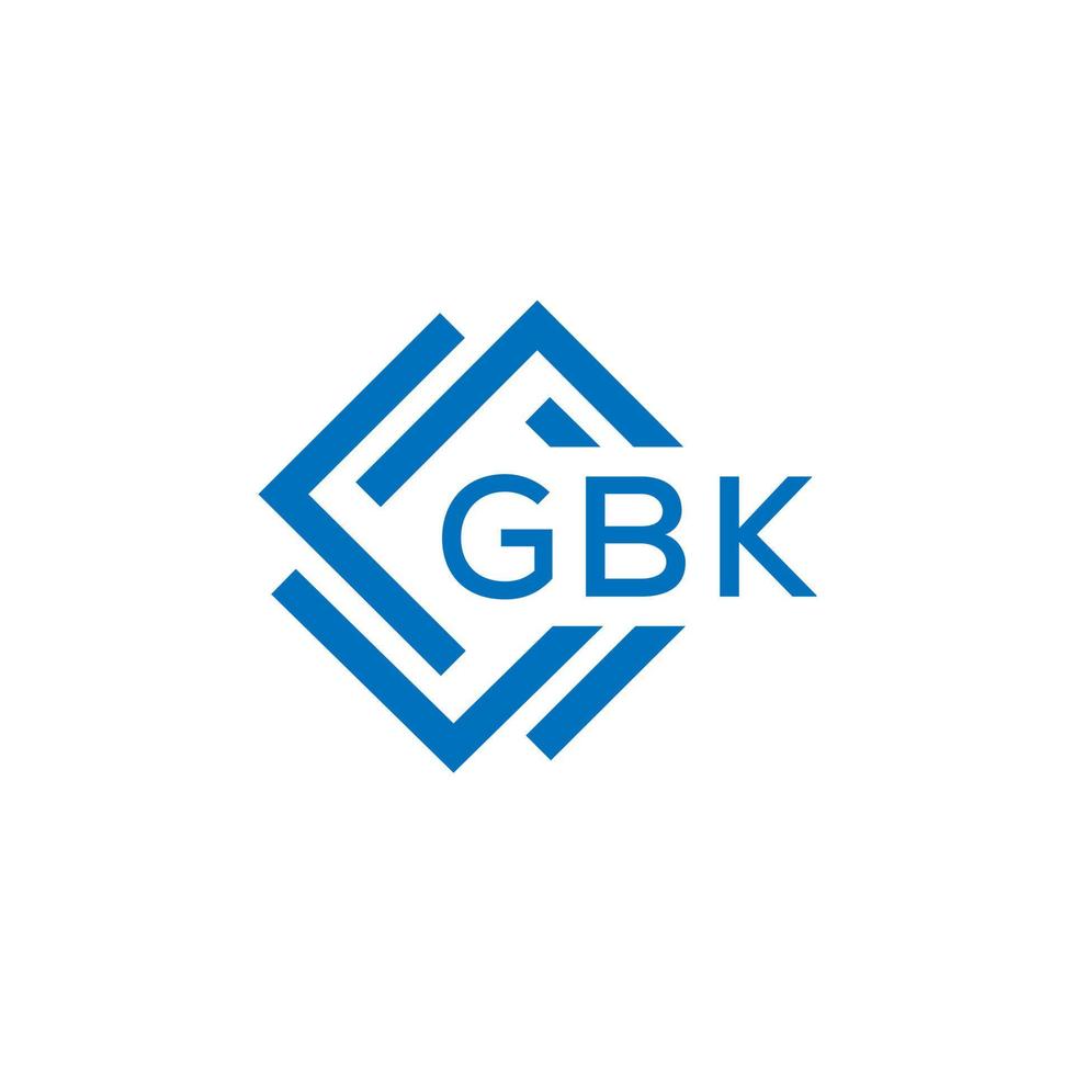 gbk lettre logo conception sur blanc Contexte. gbk Créatif cercle lettre logo concept. gbk lettre conception. vecteur