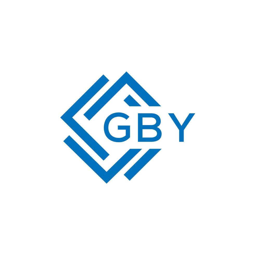 gby lettre logo conception sur blanc Contexte. gby Créatif cercle lettre logo concept. gby lettre conception. vecteur