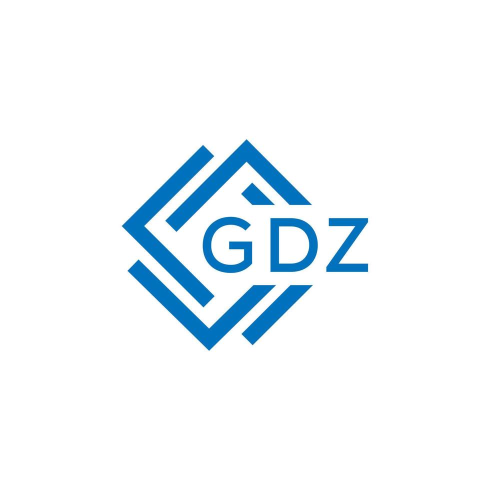 gdz lettre logo conception sur blanc Contexte. gdz Créatif cercle lettre logo concept. gdz lettre conception. vecteur