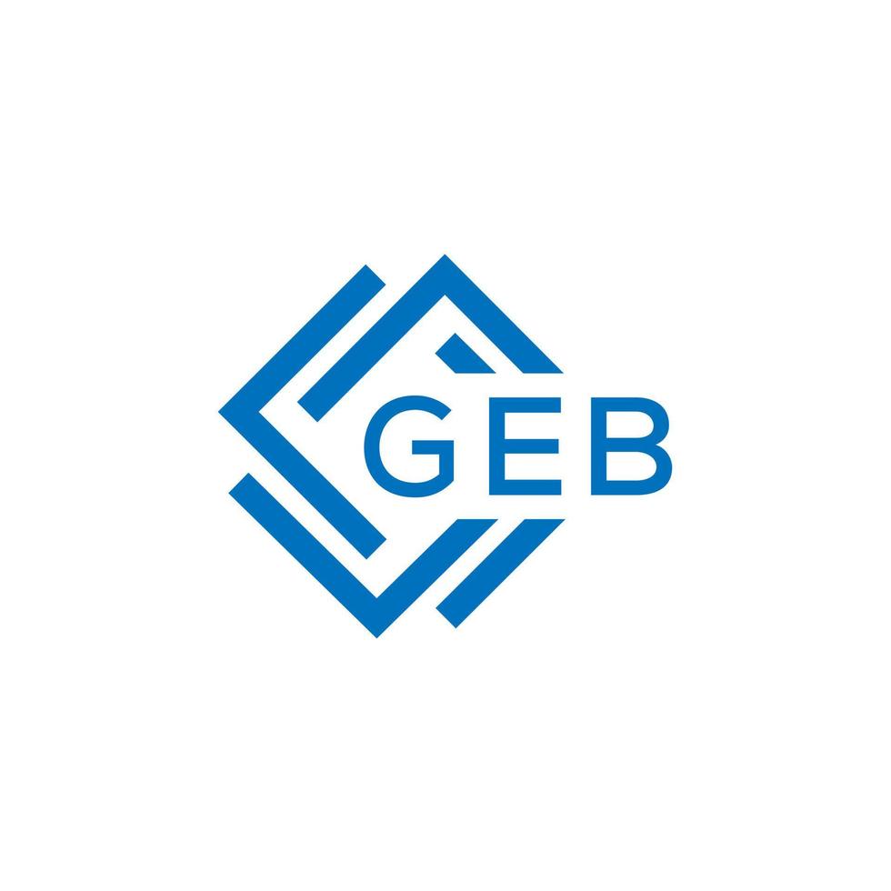 geb lettre logo conception sur blanc Contexte. geb Créatif cercle lettre logo concept. geb lettre conception. vecteur