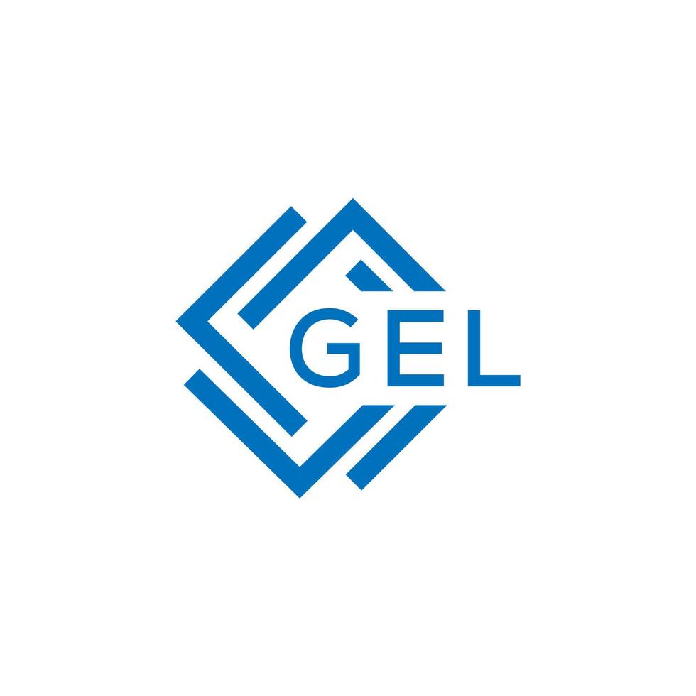 gel lettre logo conception sur blanc Contexte. gel Créatif cercle lettre logo concept. gel lettre conception. vecteur