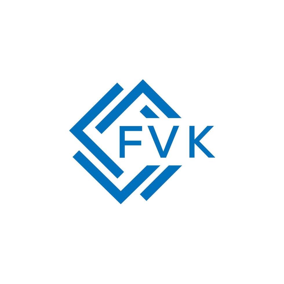 fvk lettre logo conception sur blanc Contexte. fvk Créatif cercle lettre logo concept. fvk lettre conception. vecteur