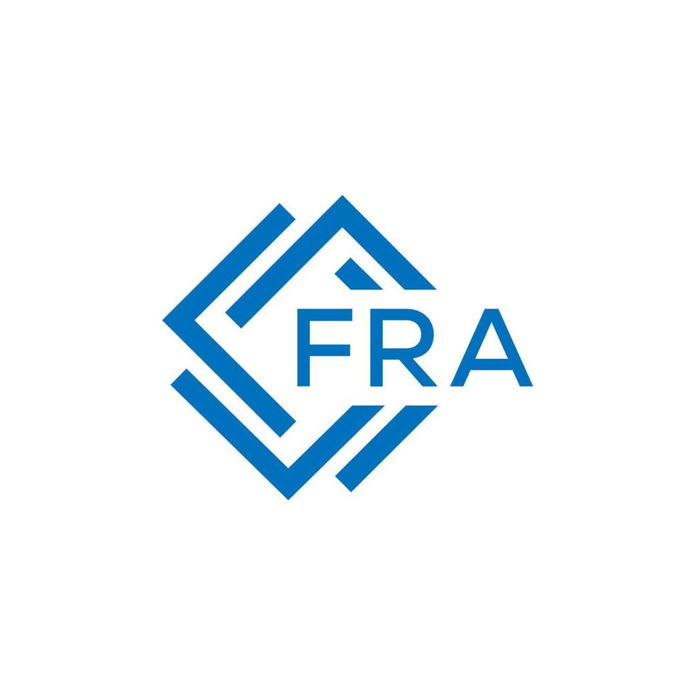 fra lettre logo conception sur blanc Contexte. fra Créatif cercle lettre logo concept. fra lettre conception. vecteur