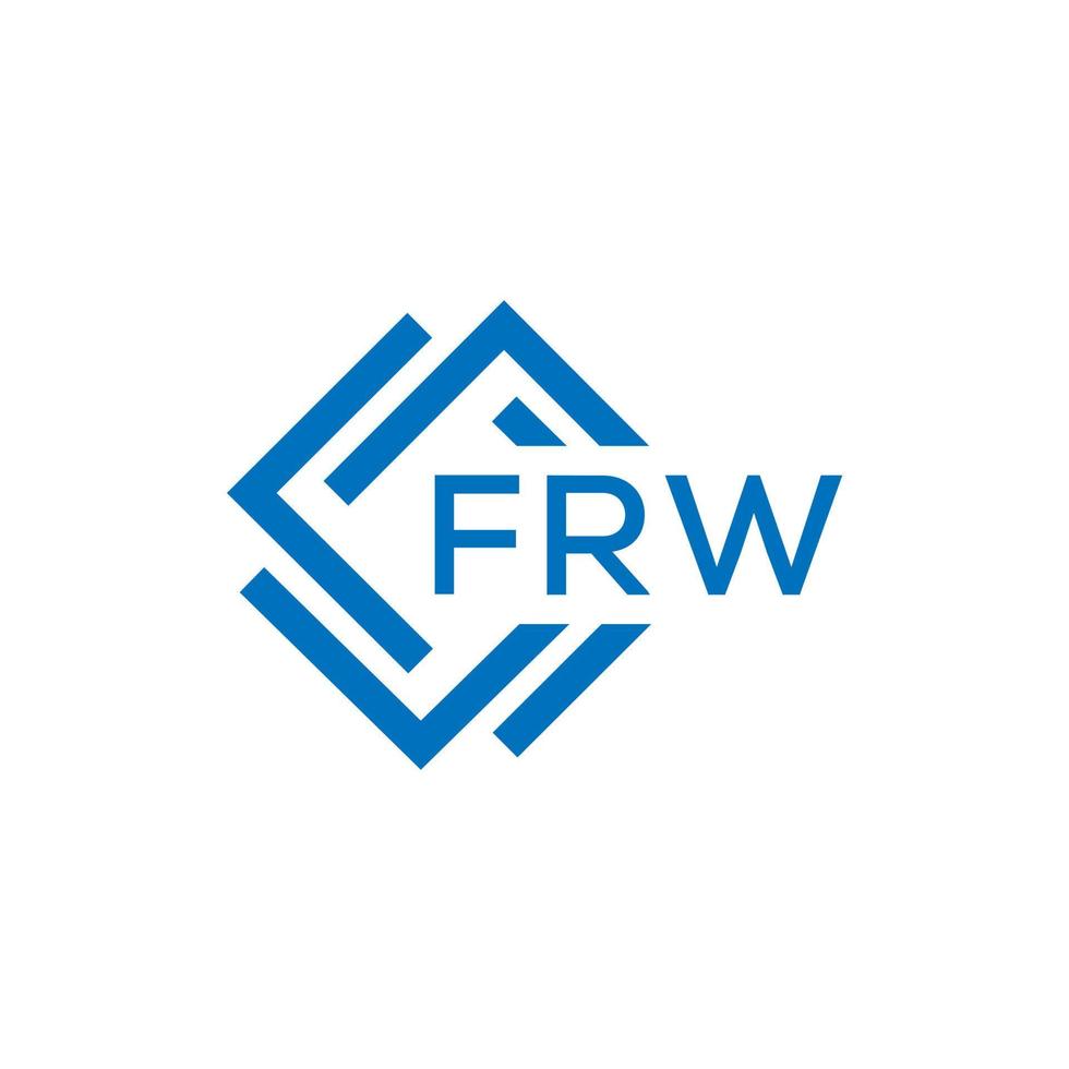 frw lettre logo conception sur blanc Contexte. frw Créatif cercle lettre logo concept. frw lettre conception. vecteur