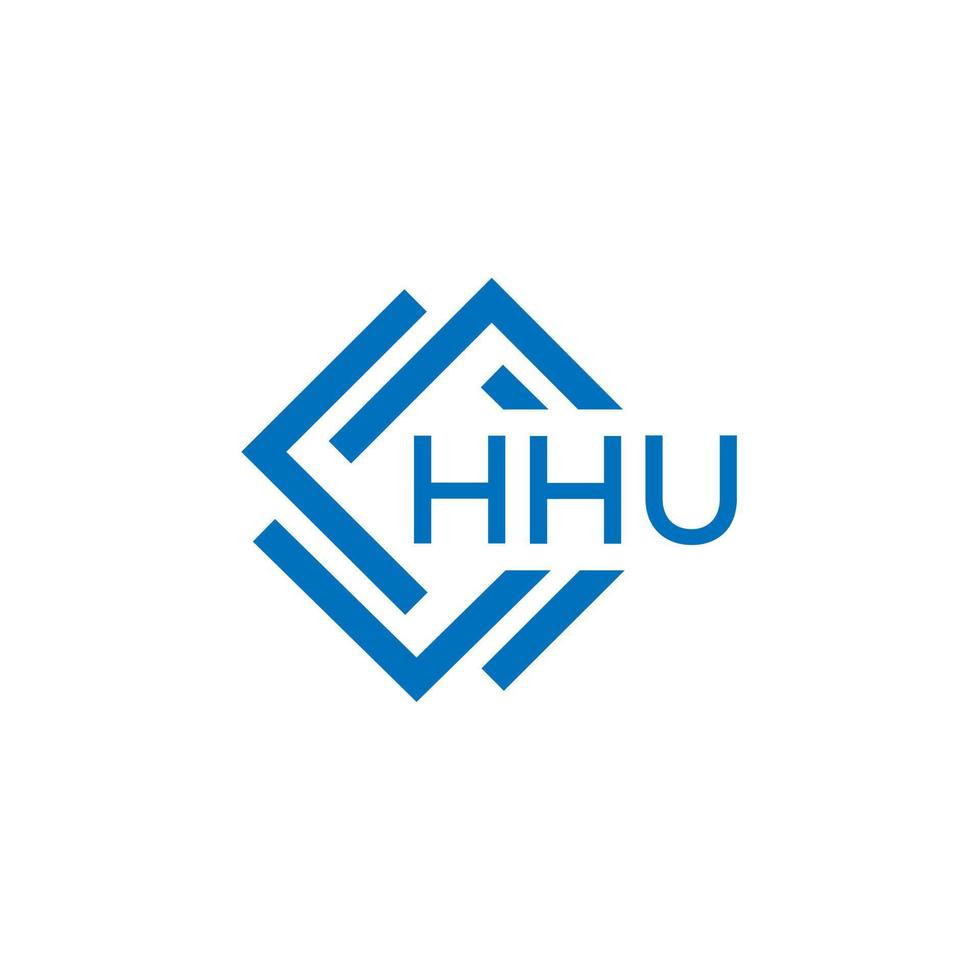 hhu lettre logo conception sur blanc Contexte. hhu Créatif cercle lettre logo concept. hhu lettre conception. vecteur