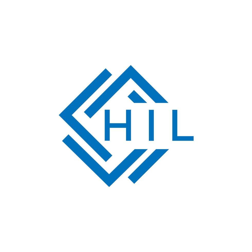 hil lettre logo conception sur blanc Contexte. hil Créatif cercle lettre logo concept. hil lettre conception. vecteur