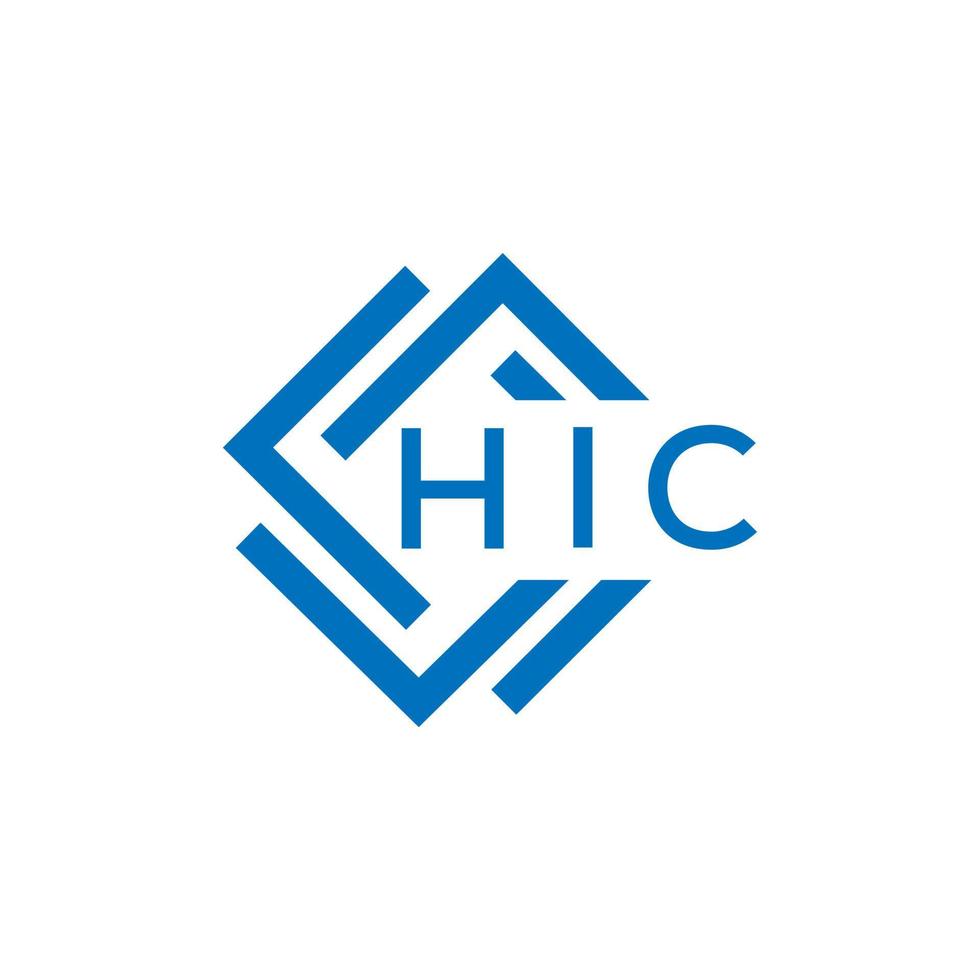 hic lettre logo conception sur blanc Contexte. hic Créatif cercle lettre logo concept. hic lettre conception. vecteur