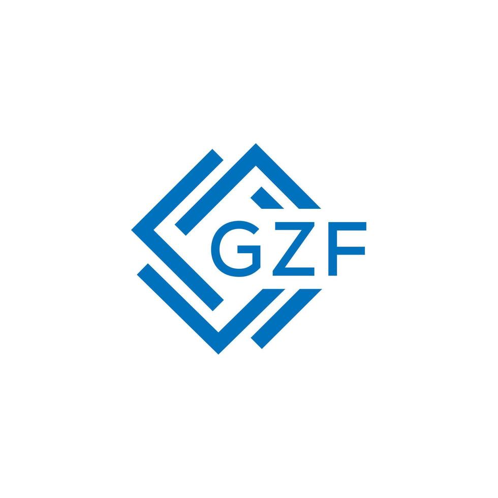 gzf lettre logo conception sur blanc Contexte. gzf Créatif cercle lettre logo concept. gzf lettre conception. vecteur