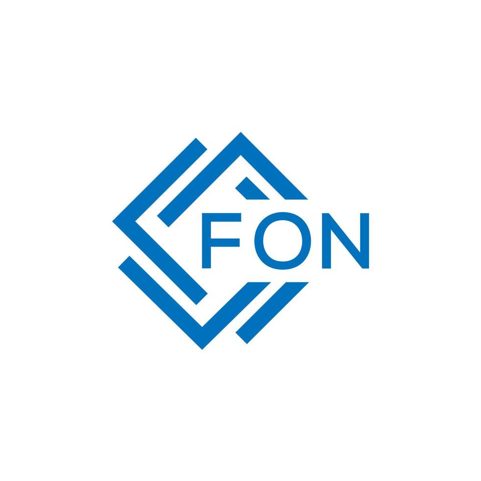 fon lettre logo conception sur blanc Contexte. fon Créatif cercle lettre logo concept. fon lettre conception. vecteur