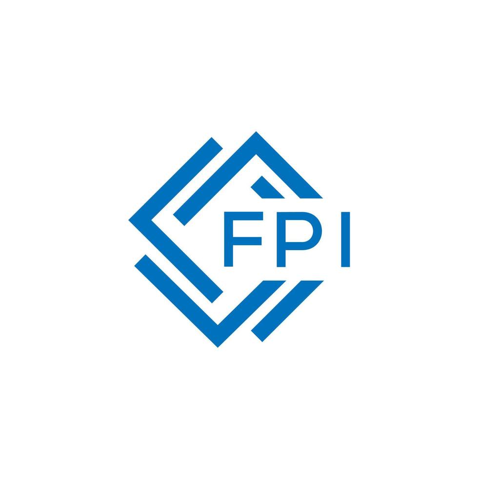 fpi lettre logo conception sur blanc Contexte. fpi Créatif cercle lettre logo concept. fpi lettre conception. vecteur