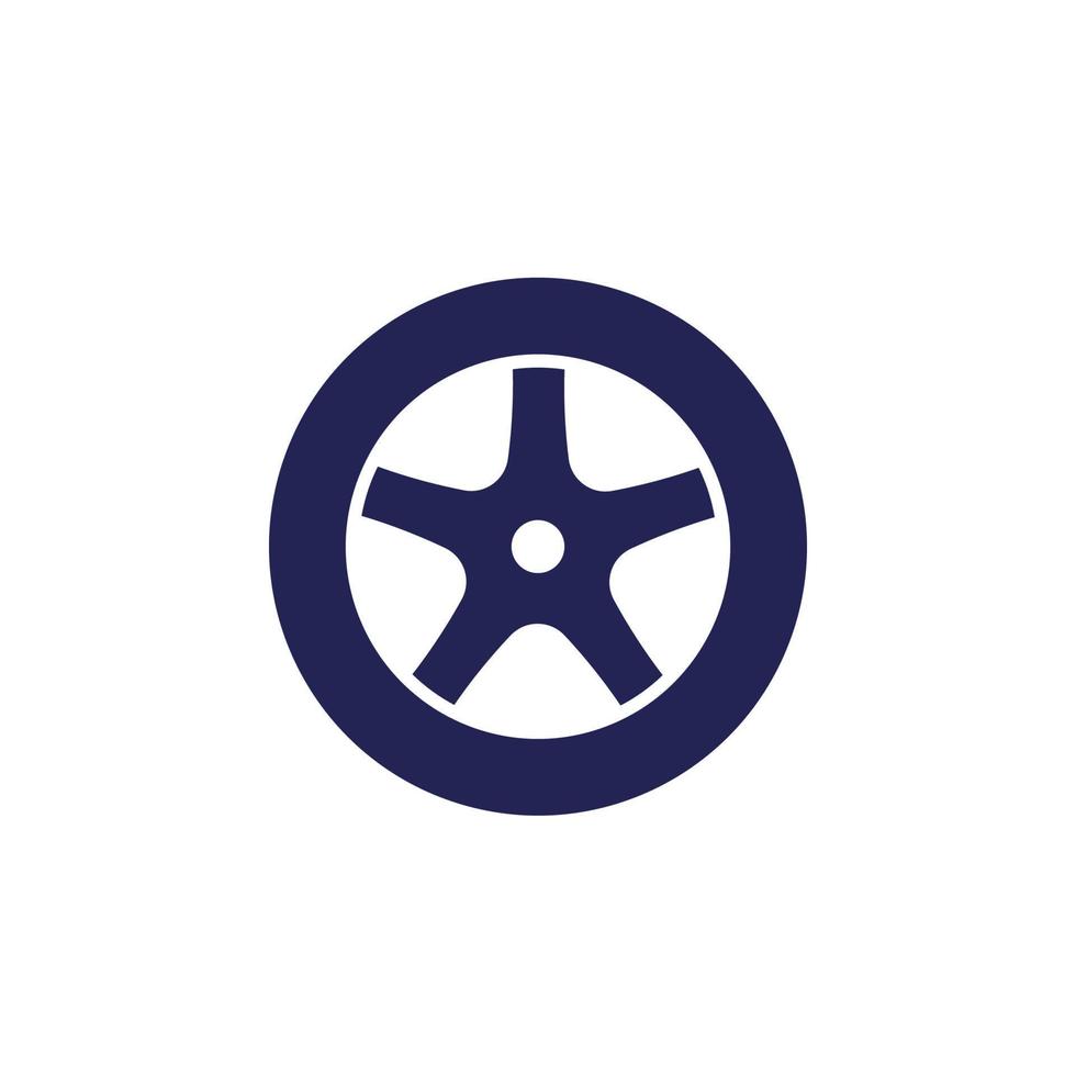 pneu icône, roue de une voiture vecteur
