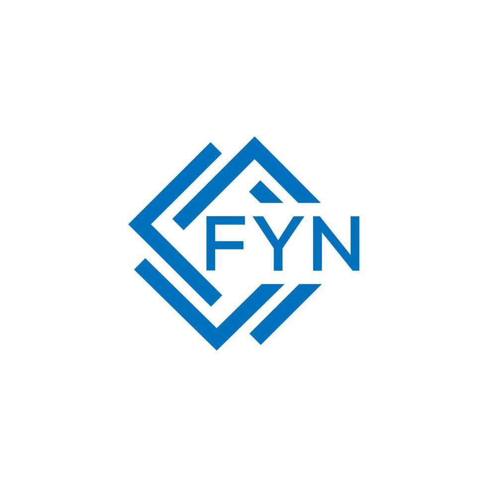 fyn lettre logo conception sur blanc Contexte. fyn Créatif cercle lettre logo concept. fyn lettre conception. vecteur