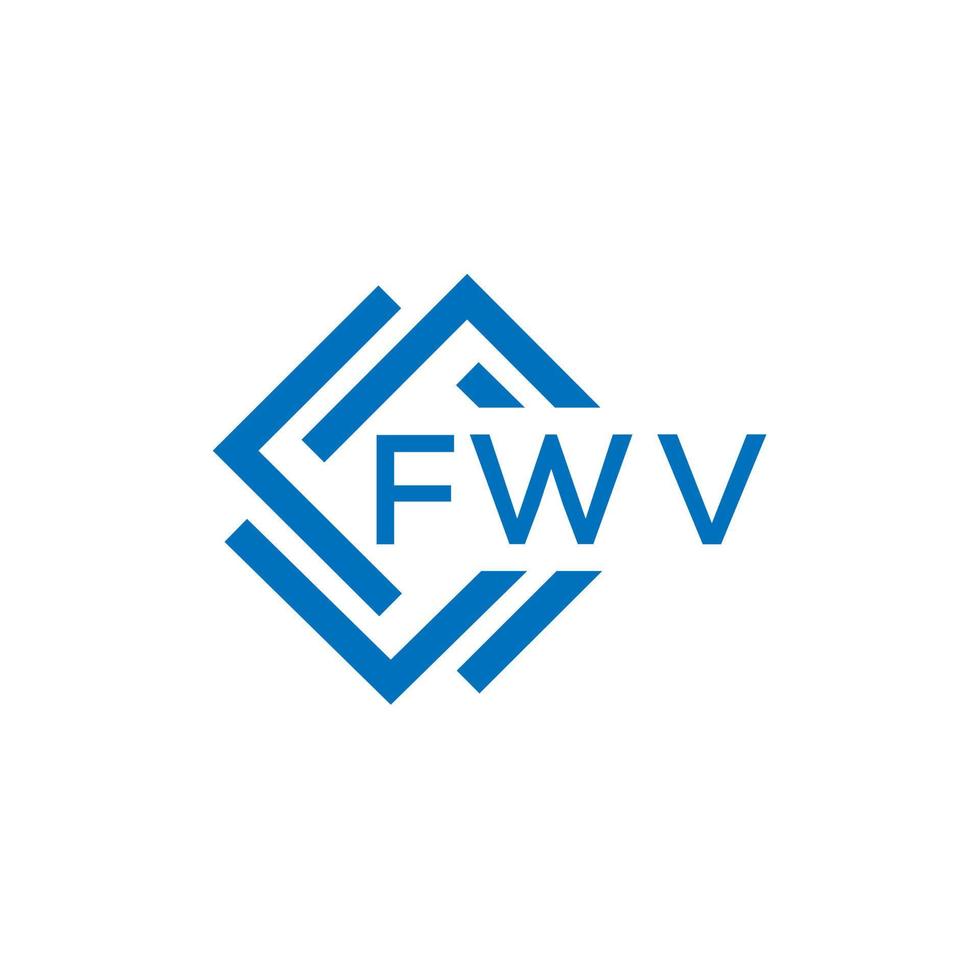 fwv lettre logo conception sur blanc Contexte. fwv Créatif cercle lettre logo concept. fwv lettre conception. vecteur