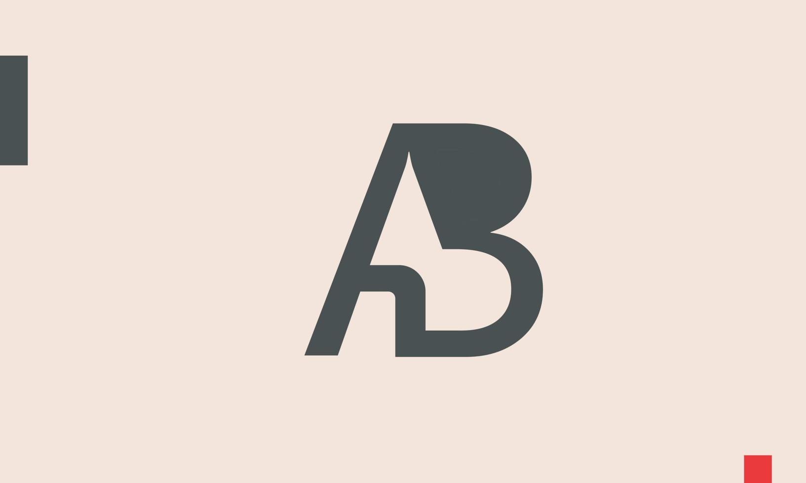 alphabet lettres initiales monogramme logo ab, ba, a et b vecteur