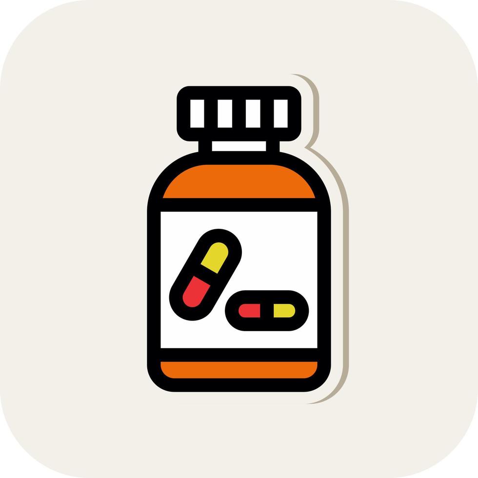 conception d'icône vectorielle de bouteille de pilules vecteur