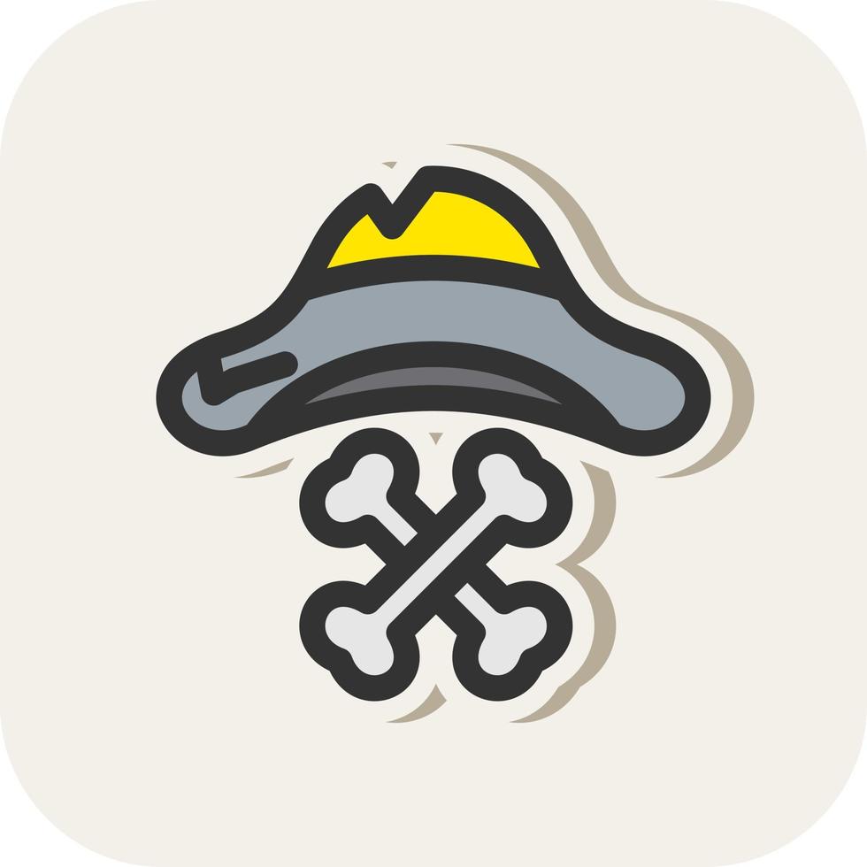 conception d'icône de vecteur de chapeau de pirate