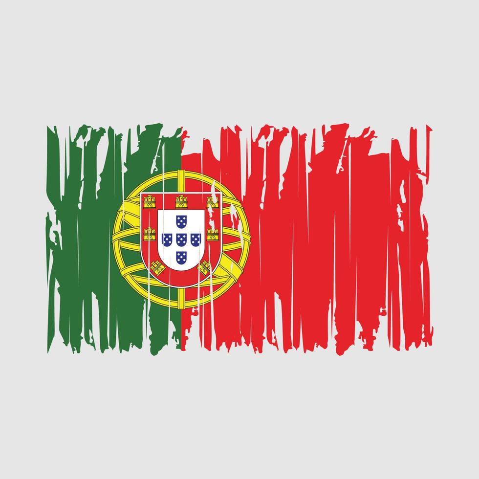 drapeau portugal brosse illustration vectorielle vecteur