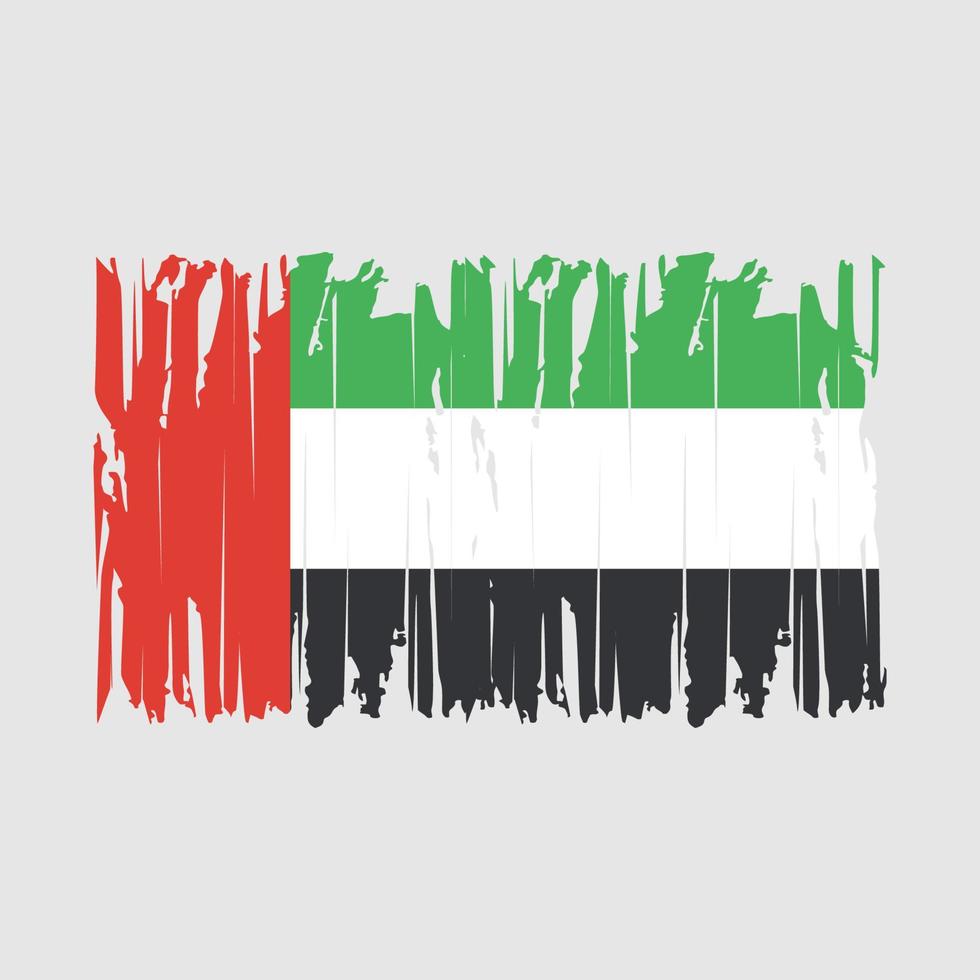 drapeau des uae brosse illustration vectorielle vecteur