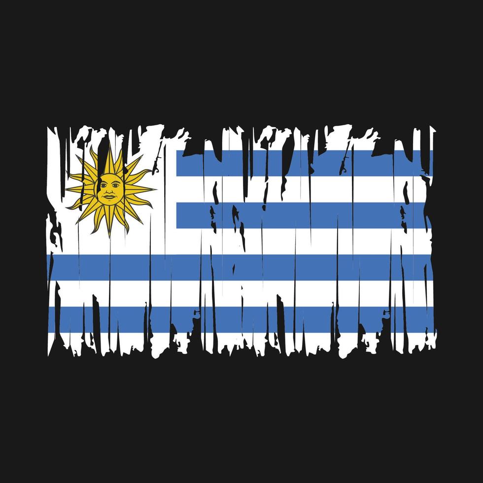 drapeau uruguay brosse illustration vectorielle vecteur