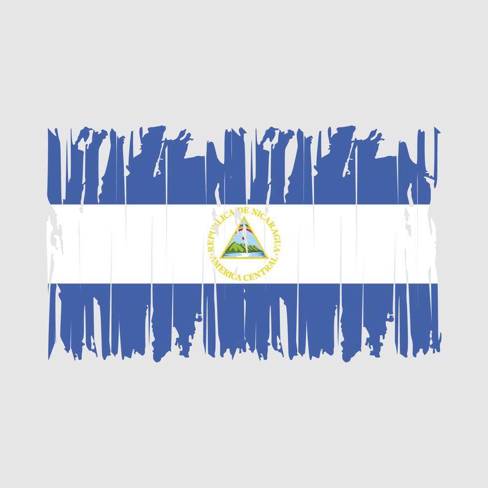 drapeau nicaragua brosse illustration vectorielle vecteur