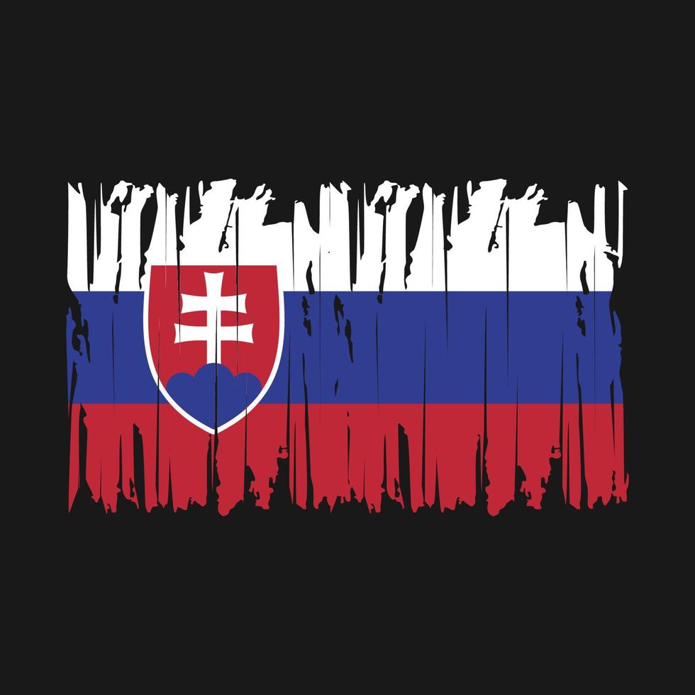 drapeau slovaquie brosse illustration vectorielle vecteur