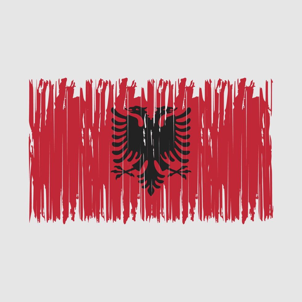 brosse drapeau albanie vecteur