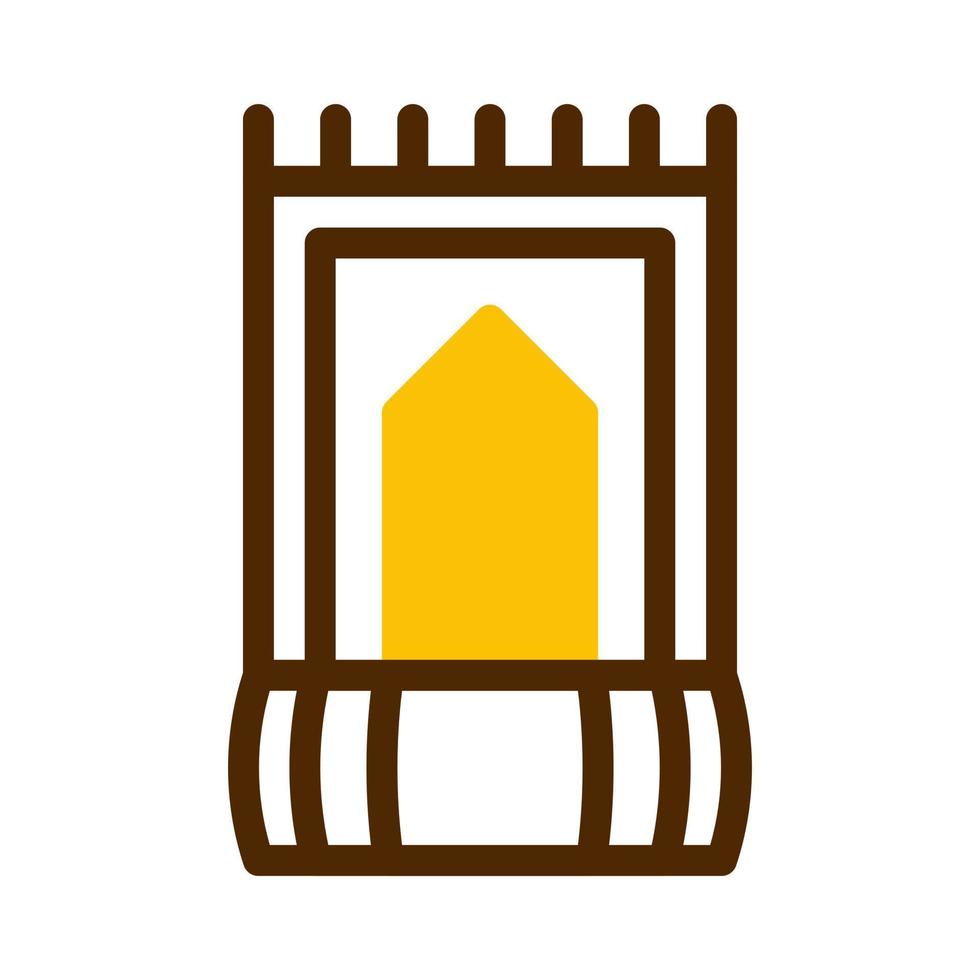 couverture icône bichromie marron Jaune style Ramadan illustration vecteur élément et symbole parfait.