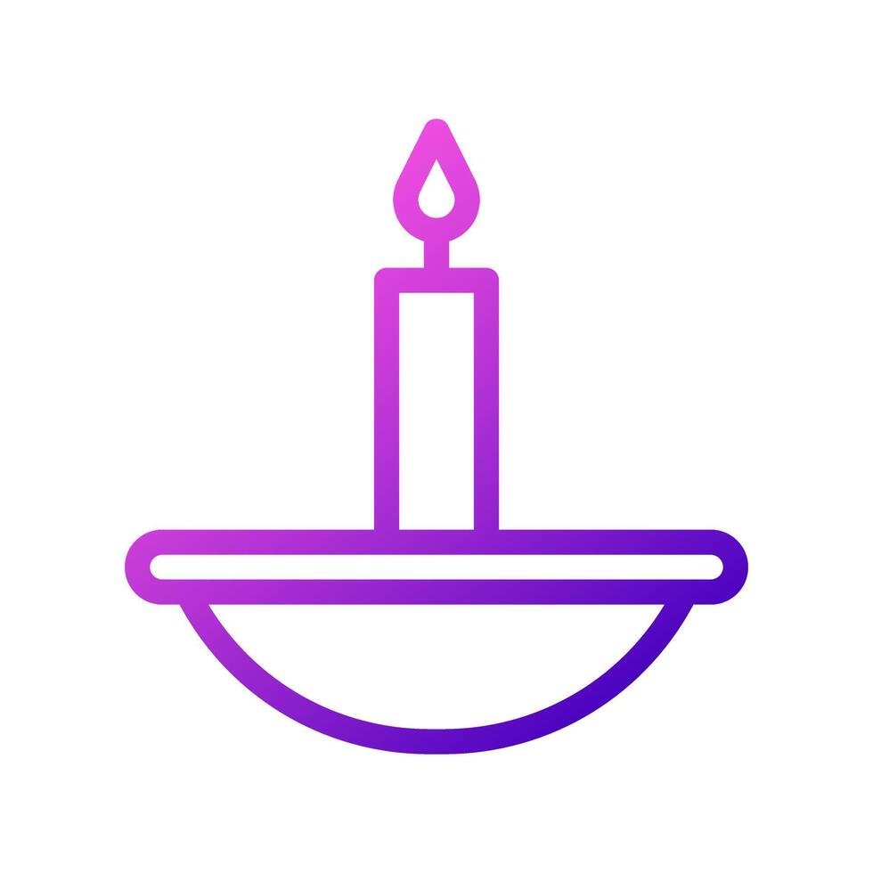 bougie icône violet rose style Ramadan illustration vecteur élément et symbole parfait.