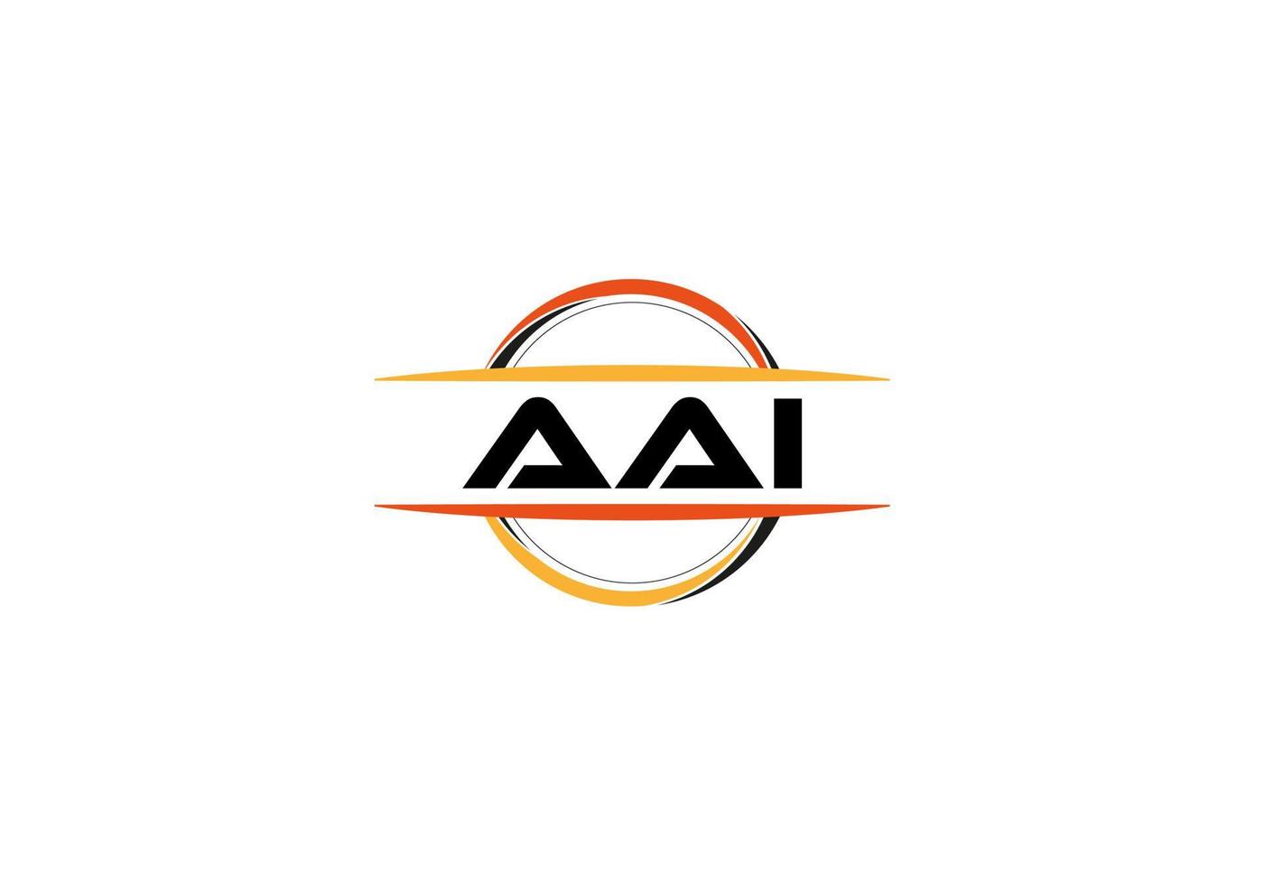 aai lettre royalties ellipse forme logo. aai brosse art logo. aai logo pour une entreprise, entreprise, et commercial utiliser. vecteur