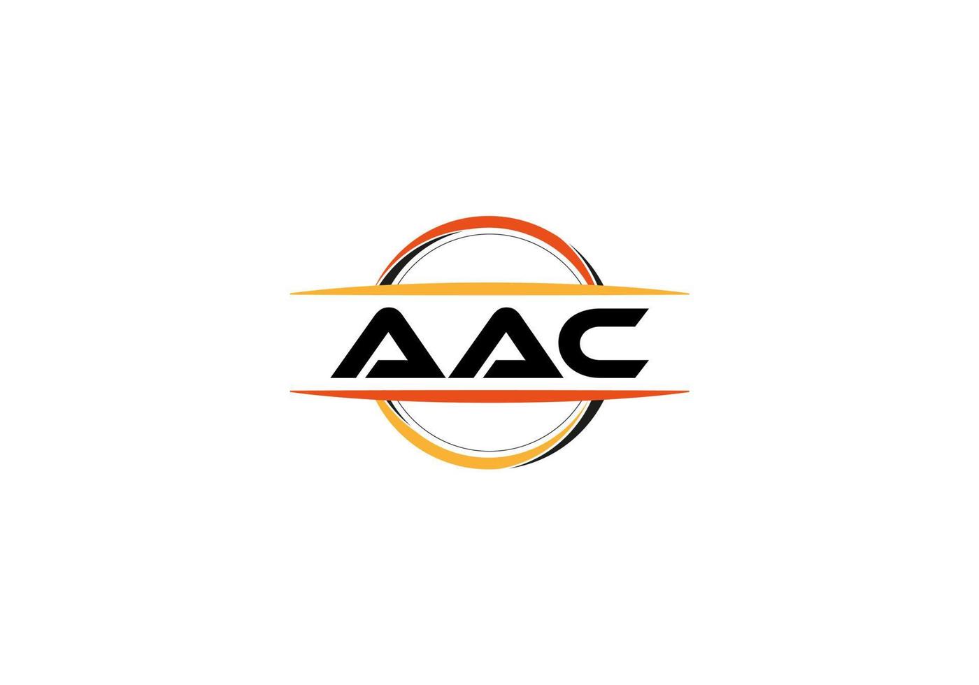 aac lettre royalties ellipse forme logo. aac brosse art logo. aac logo pour une entreprise, entreprise, et commercial utiliser. vecteur