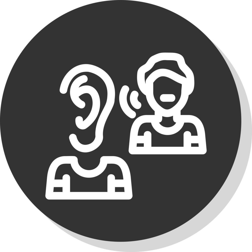 conception d'icône de vecteur d'écoute