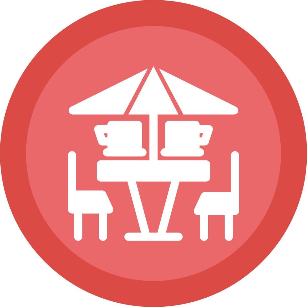 conception d'icône de vecteur de terrasse de café