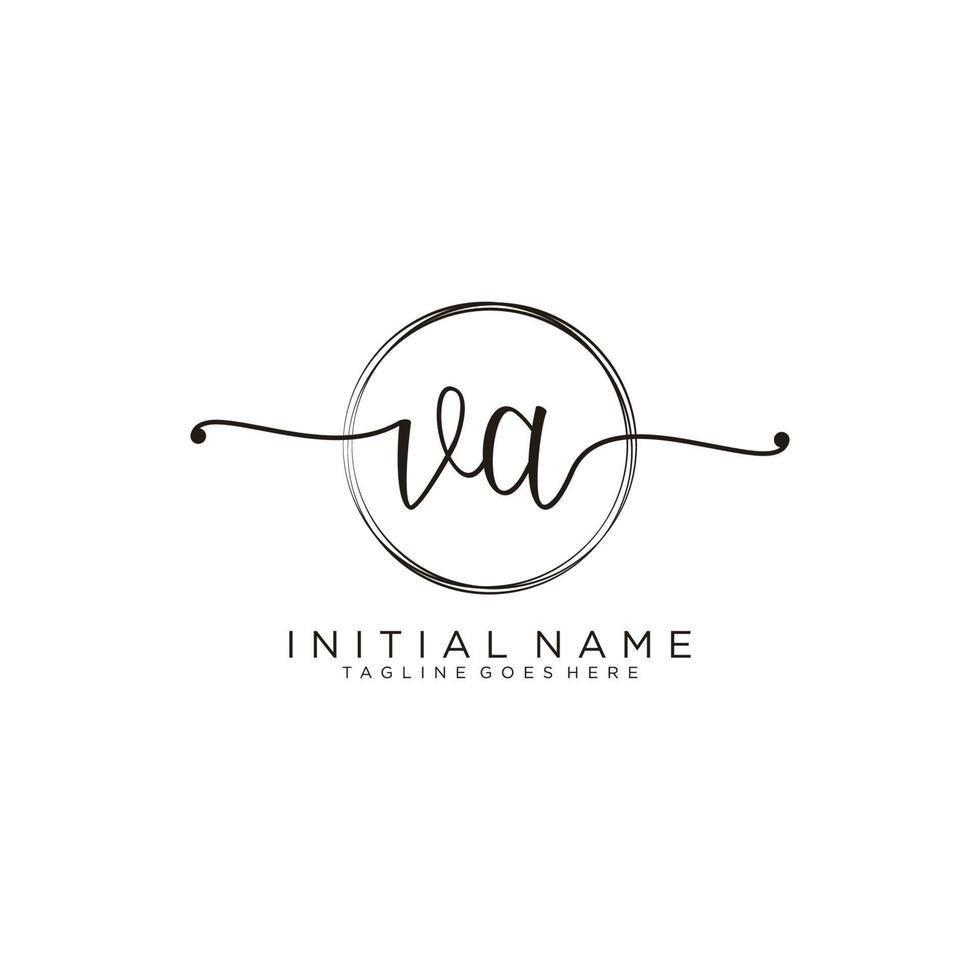 initiale Virginie féminin logo collections modèle. écriture logo de initiale signature, mariage, mode, bijoux, boutique, floral et botanique avec Créatif modèle pour tout entreprise ou entreprise. vecteur